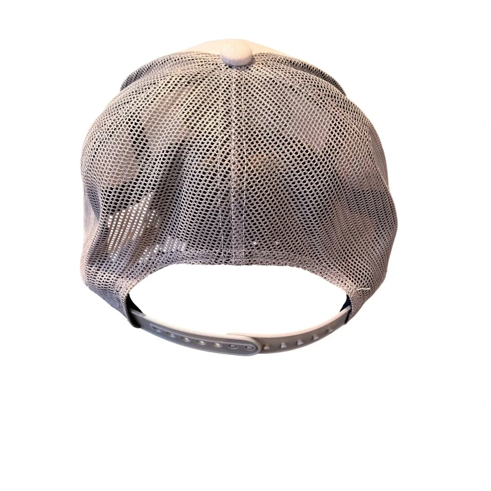 Offshore Angler Trucker Hat Marlin Fishing Hat Cap White Grey Snapback